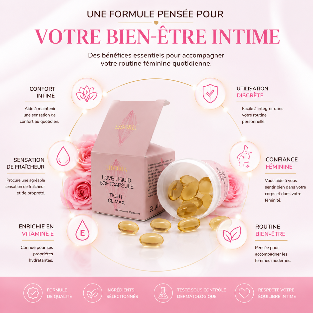 Capsules vaginales pour resserrer le vagin, soins de santé, rétrécissement du vagin, soutien post-partum, équilibre hormonal, gel, pilules, vitamine