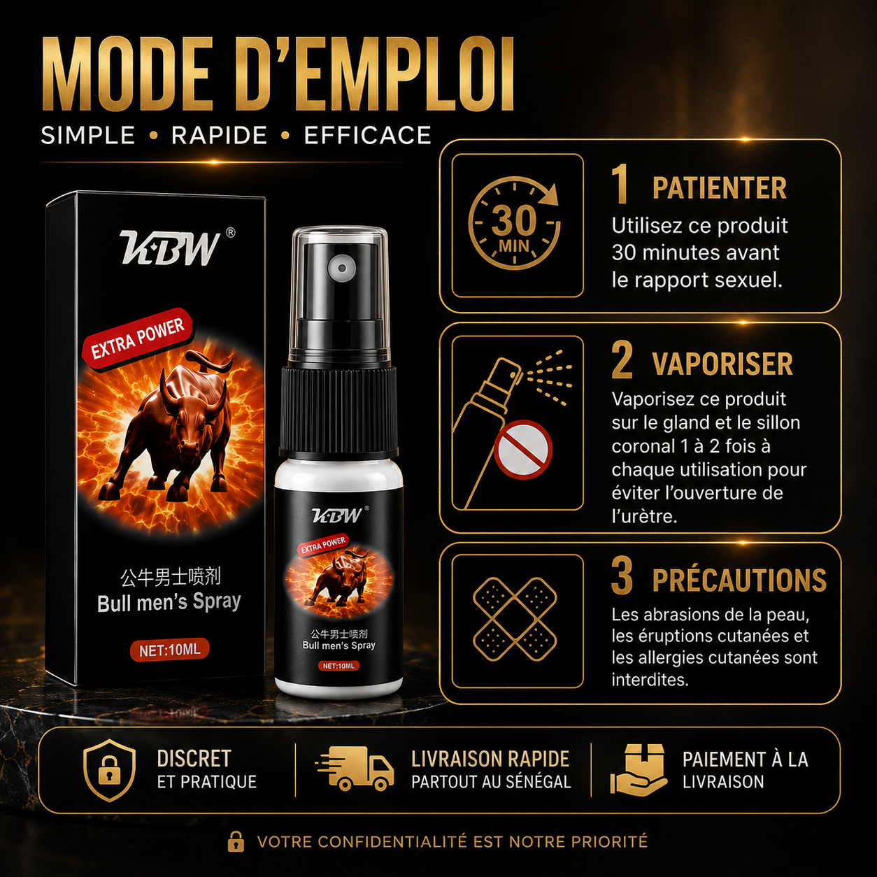 ENDURAX™ - Spray Améliorateur, Retardateur d'éjaculation pour Hommes