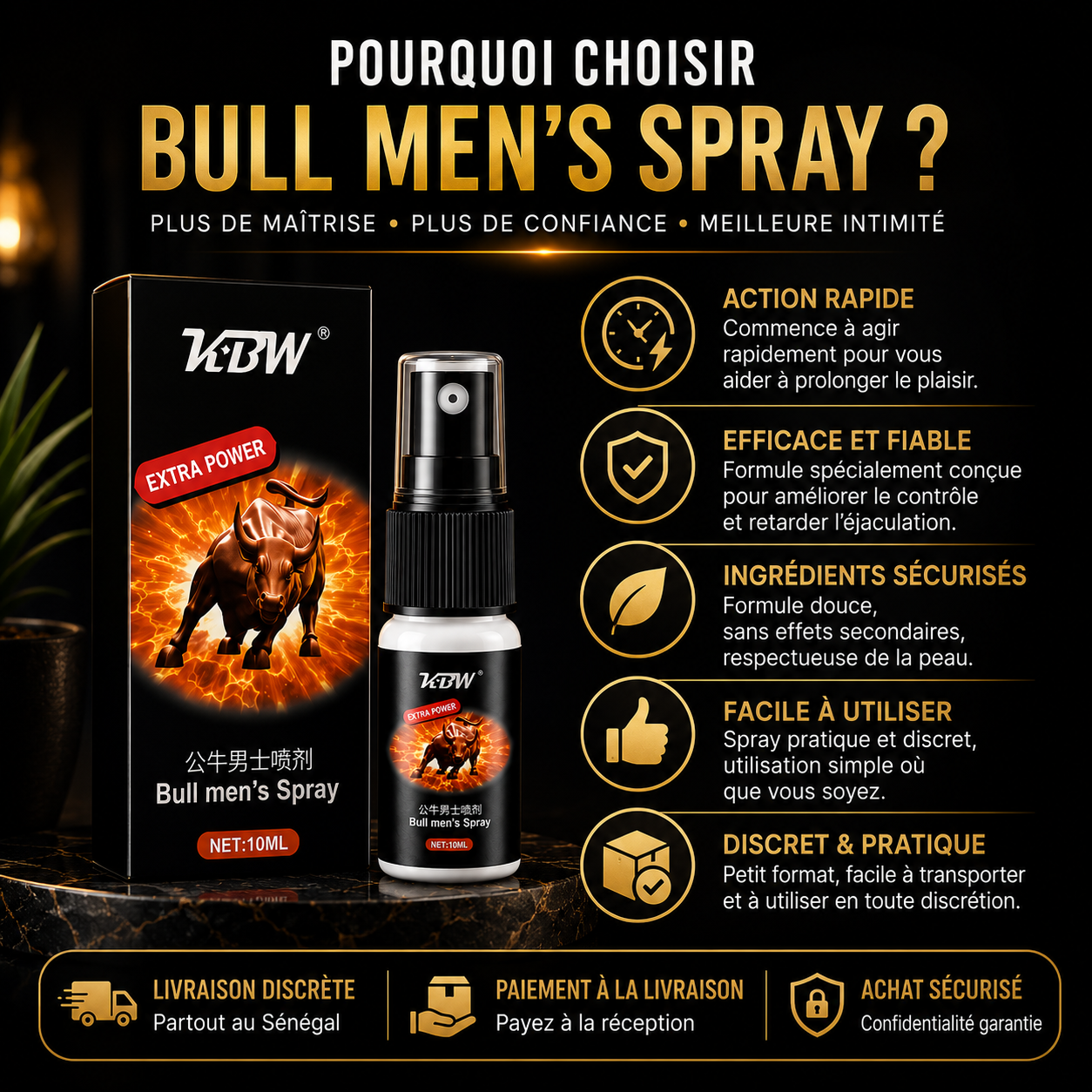 ENDURAX™ - Spray Améliorateur, Retardateur d'éjaculation pour Hommes
