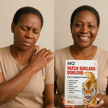 Patch chauffant Tiger pour soulager douleurs articulaires et dorsales chez les seniors et adultes