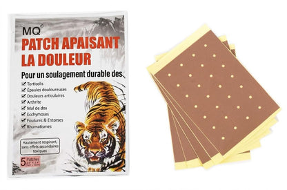 Patch chauffant Tiger pour soulager douleurs articulaires et dorsales chez les seniors et adultes